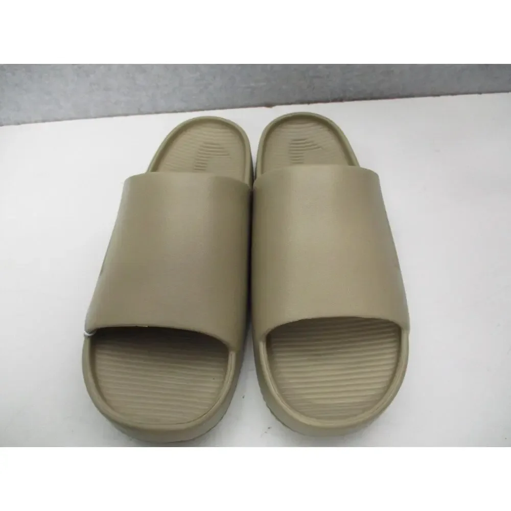 Nike Calm Slide Sandals Womens Sz 10 Mens Sz 9 Khaki Tan/Beige Slides